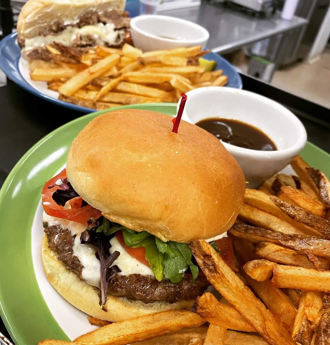 A hamburger from The Myrge